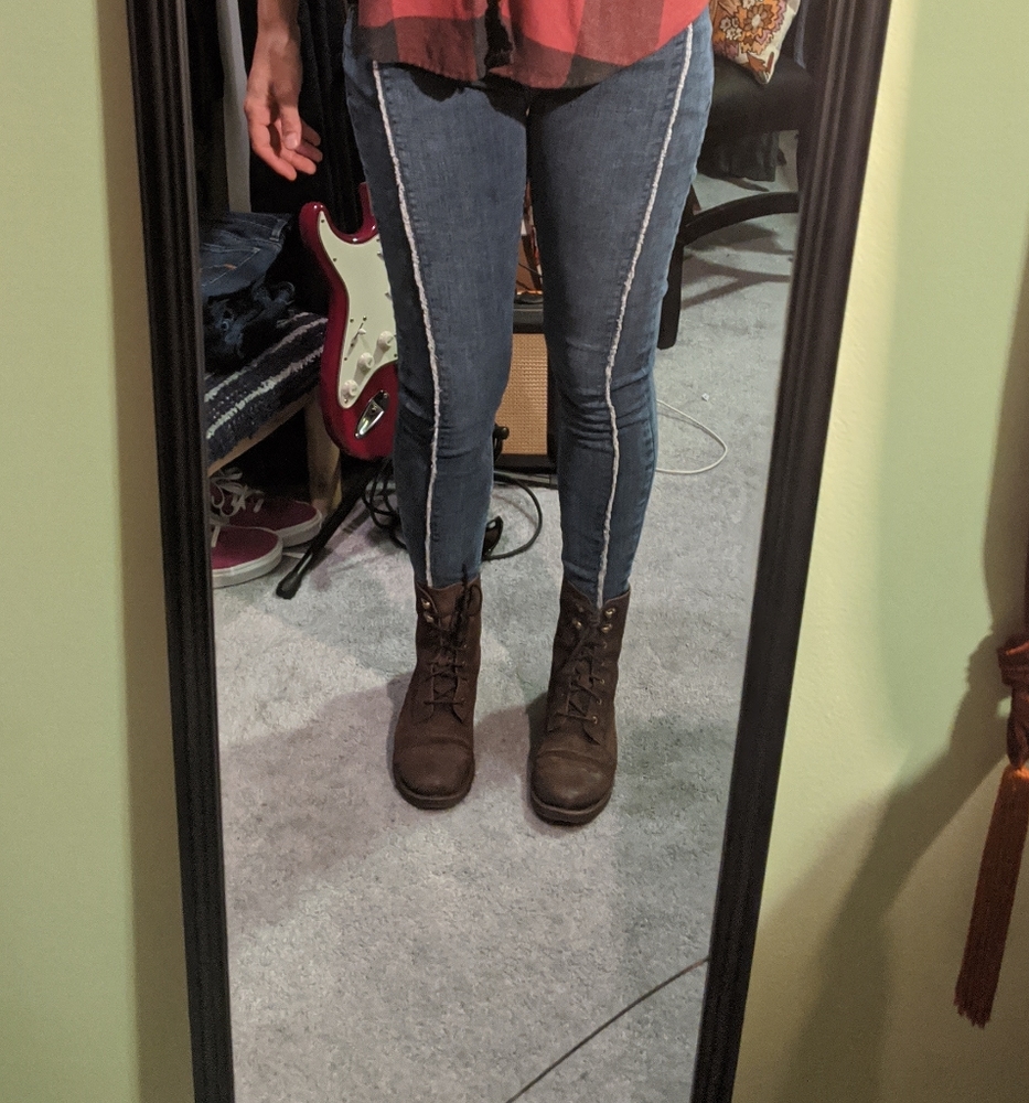 Ankle Jean Legging - Express Raw Edge Mid Rise 8L